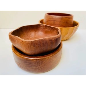 Tazones de Madera Natural para Servir Ensaladas, Hechos a Mano, Ecológicos, Utensilios de Cocina para el Hogar, Restaurantes y Fiestas - Product Image 2