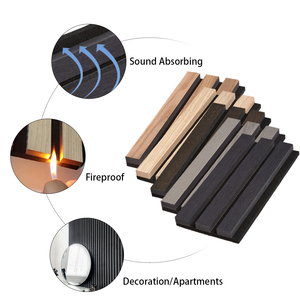 Panneaux acoustiques 3D cannelés ignifuges NRC 0.8 modernes pour la maison et le fitness - Product Image 5