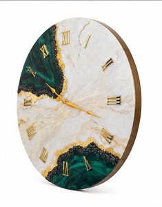 Handmade Geode Epoxy Resin <b>Wall</b> <b>Clock</b> Luxury Silent Quartz Round <b>Decorative</b> <b>Wall</b> <b>Clock</b> for Home Office Hotel - Product Image 6