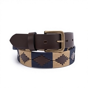 Ceinture en cuir équestre tressée à la main, design premium de Divine International India - Product Image 1
