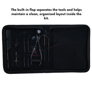 Juego de herramientas para extensiones de cabello: removedor de microperlas, alicates de crimpado de 2 orificios, gancho extractor, enhebrador de bucles, peine de cola, agujas para extensiones de cinta - Product Image 5