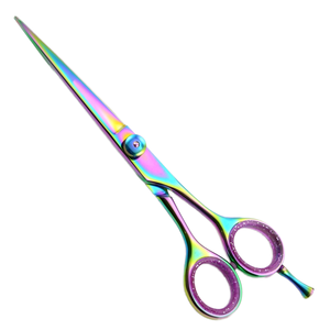 Tijeras de salón profesionales de 6,0 \ "con borde de maquinilla de afeitar afilado de plasma dorado, tornillo ajustable, herramienta de corte de pelo de peso ligero - Product Image 1