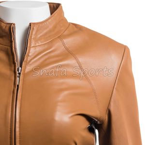 Chaqueta de Cuero Exclusiva para Mujer, Abrigo Elegante de Diseño Moderno, Prenda de Invierno a la Moda para el Uso Diario - Product Image 4