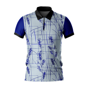 Navy and White Strip <b>Collar</b> Short Sleeves Polo <b>Shirt</b> For Golf Player 100% Cotton <b>Men</b> Polo <b>Shirts</b> - Product Image 6