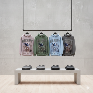 Sudadera con Capucha Rexfit Sports con Logotipo Personalizado, Estilo Vintage Lavado al Ácido, Sudadera de Alta Calidad con Pedrería y Bolsillos - Product Image 5