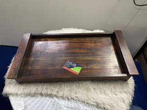 Plateau de service en bois d'acacia pour le petit déjeuner, la cuisine et le salon Plateau décoratif élégant par Falak World Export - Product Image 6