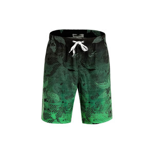 กางเกงขาสั้นผ้าไนล่อนสำหรับผู้ชายกางเกงขาสั้นสำหรับชายหาดชั้นเดียวเอวปานกลางแบบลำลองกันรอยยับไม่ยับพิมพ์ลายซับลิเมชันสำหรับ100% โลโก้ตามสั่ง - Product Image 1