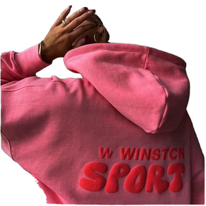 ผู้ผลิตเสื้อฮู้ดดี้ขนาดใหญ่พิเศษแบบขายส่ง เสื้อฮู้ดดี้ผ้าฝ้ายหนาน้ำหนักมากสำหรับผู้ชาย พิมพ์ลายพัฟฟ์ พร้อมโลโก้แบบกำหนดเอง - Product Image 3