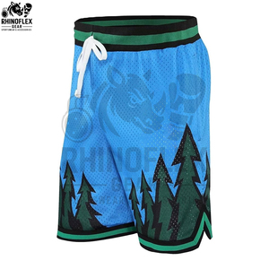 New Trendy Custom Logo Eco-Friendly Breathable Quick Dry Mesh Shorts Sublimation-Printed Polyester for Casual Style <b>Elastic</b> - Product Image 3