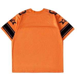 เสื้อฟุตบอลตาข่ายสีส้มแบบกำหนดเอง คอวี เสื้อกีฬาระบายอากาศ ชุดฝึกซ้อม ยูนิเซ็กซ์ ชุดทีม รับผลิตแบบ OEM ขายส่ง ODM - Product Image 3