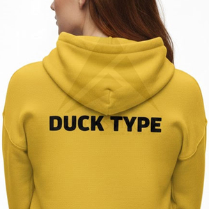 Sudadera Corta Amarilla para Mujer con Estampado de Pato, Sudadera de Algodón para Otoño - Product Image 4