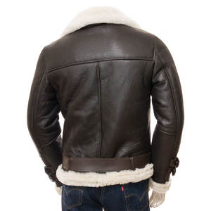 Chaqueta de Moto de Cuero Genuino para Hombre 2026 con Forro de Piel Sintética, Cierre de Cremallera, Abrigo de Invierno Cálido para Motociclista, Ajuste Regular, Prenda de Cuero Grueso - Product Image 2