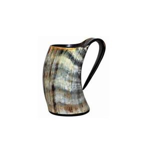 Cuerno Vikingo para Beber de Cuerno de Búfalo, Hecho a Mano, Acabado Natural, Tradicional, con Borde Dorado en Forma de Campana, Venta al Por Mayor - Product Image 4