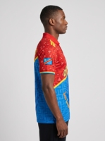 Tissu tricoté vintage décontracté pour homme, imprimé numérique, anti-plis, respirant, en polyester/coton, à manches courtes, pour chemise ODM