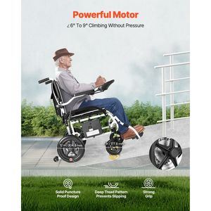 Sedia a Rotelle Elettrica Pieghevole e Leggera per Adulti, Autonomia di 12 Miglia, Capacità 220 libbre - Product Image 4