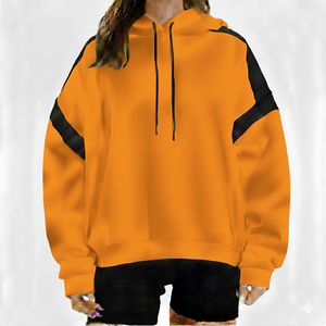 Sweat-shirts surdimensionnés pour femmes, décontractés, hiver, manches régulières, motif uni, impression de logo personnalisée, sweats à capuche pour femmes - Product Image 1