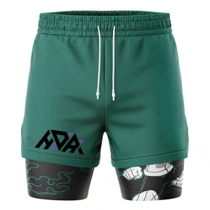 Activewear Men 2 in 1 Fitness <b>Shorts</b> <b>with</b> <b>Phone</b> <b>Pocket</b> Compression Liner Gym <b>Shorts</b> Bulk Custom Manufacturer - Product Image 1