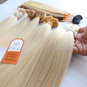 มัดผมเรีมีผมตรงนุ่มนุ่มสลวยสีบลอนด์ผมมนุษย์เวียดนาม - Product Image 1