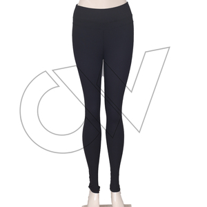 Legging de yoga taille haute sans couture longueur cheville 2026, patchwork noir, polyester coton, taille élastique, pour femme, écoresponsable - Product Image 2