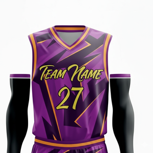 Ensemble Maillot et Short de Basketball Homme Personnalisé Sans Manches Style 2026 Nouveauté Coloré Uniformes Hip Hop Vente en Gros - Product Image 4