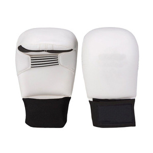 ถุงมือชกมวย PU สีขาว อุปกรณ์ฝึกศิลปะการต่อสู้ที่ทนทานสำหรับทุกเพศ - Product Image 5
