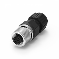 Connecteur industriel mâle/femelle Nian-Yeong M12 de type assemblé, codé A, étanche IP67, température de fonctionnement -20~85°C
