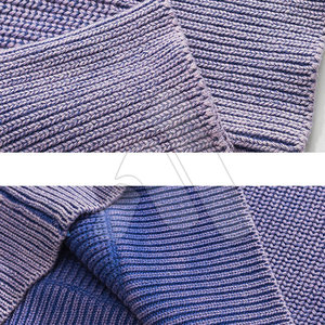 Pull décontracté surdimensionné pour homme en coton épais 100 % délavé à l'acide, tricot respirant pour l'hiver - Product Image 3