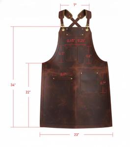 Delantal de Cuero Profesional para Chef, Barbero, Taller, Delantal de Cuero Vacuno Resistente, Venta al por Mayor, Precio Competitivo LPN-0210 - Product Image 3