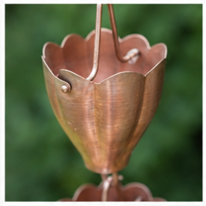 โซ่ทองแดงแขวนตกแต่งสวนสองชั้น สไตล์เรียบง่าย อลูมิเนียมตกแต่งน้ำไหล - Product Image 2