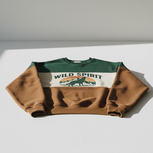 Sweat-shirt unisexe tendance Hip Hop, coupe classique, molleton épais, polyester/coton, color block, respirant - Product Image 1