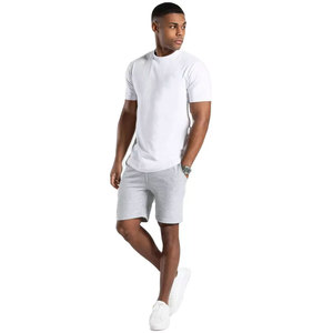 Mens 2PCS Short Sleeve Jogging Sportswear New Arrival Fitness Workout Elastic Waist Top Trending Hot Selling <b>Twin</b> <b>Sets</b> - Product Image 1