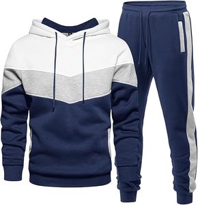Ensemble de survêtement pour homme personnalisé de haute qualité, 2 pièces, sweat-shirt à capuche et pantalon de jogging, tenue de sport décontractée - Product Image 1