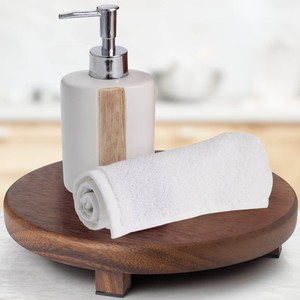 Art Deco Inspired Walnut Wood Cake Stand - Wholesale - Product Image 1