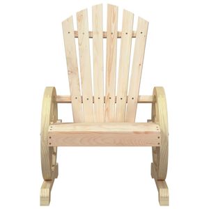 Juego de 4 Sillas Adirondack de Jardín, Madera Natural de Abeto Sólido, Asiento Duradero y Elegante - Product Image 5