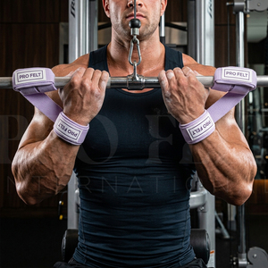 Sangles de levage robustes pour la musculation, en coton et néoprène rembourré, avec support de poignet, pour soulevé de terre - Product Image 4