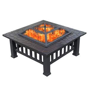 Durable Outdoor <b>Wood</b>-Burning <b>Fire</b> <b>Pit</b> Table with Accessories for Outdoor Entertaining - Product Image 1