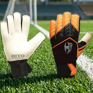 Custom Desgin Black Soccer Goalkeeper gloves 4mm Flat Palm and Latex <b>strap</b> Goalkeeper Gloves - Product Image 2