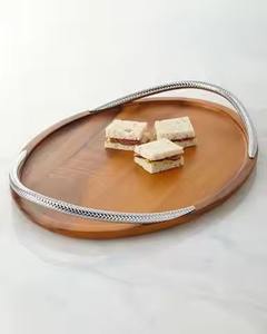Bandeja de Servicio de Madera con Acabado Elegante, Plato Decorativo para Servicio de Hostelería para Eventos Corporativos - Product Image 1