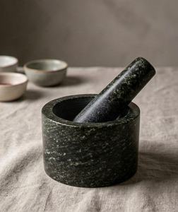 Juego Profesional de Mortero y Pilón de Granito Negro, Molinillo de Especias Resistente, Utensilio de Cocina - Product Image 3