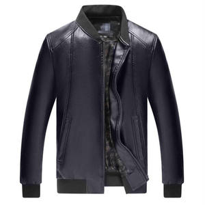 Qualité supérieure 200 grammes Polyester coupe-vent veste Varsity Style pleine fermeture éclair décontracté mince épais support hiver laine enduit - Product Image 5