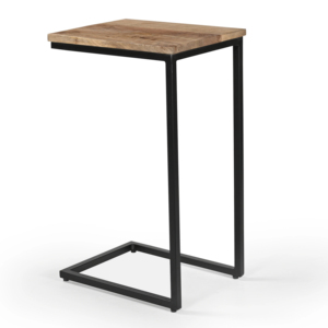 Mesa para Portátil de Hierro/Madera, Muebles de Oficina de Madera de Mango Natural - Product Image 1