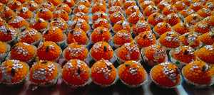 Indian Sweets Shape <b>Candle</b> Motichoor Laddu Shape Scented <b>Candle</b>-Handmade Soy Wax <b>Candle</b> for Festive <b>Candle</b> Best Price - Product Image 3