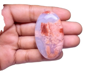 Cabochon en Agate Coton Naturel de Haute Qualité, Pierre Précieuse en Vrac pour la Fabrication de Bijoux - Product Image 1