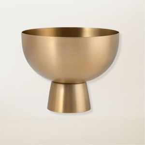 Moderno Tazón para Servir con Base de Metal Dorado, Elegante Acabado en Latón, Tazón Decorativo para Frutas y Ensaladas, Centro de Mesa de Lujo para Hogar, Hotel, Buffet - Product Image 5