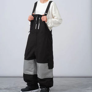Waterproof Windproof Insulated Ski Bib Pants Men Women Unisex Snowboard <b>Overalls</b> Cargo Pocket Professional <b>Winter</b> Sports Wear - Product Image 2