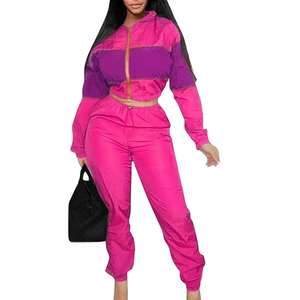 Conjunto Deportivo para Mujer con Bloques de Color, Cierre Frontal con Cremallera, Estilo Deportivo, Corte Regular, Bolsillos Laterales, Poliéster Transpirable - Product Image 5