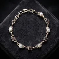 Bracelet en argent sterling 925 authentique avec serti clos, vert herbe printanière, péridot, pour femme