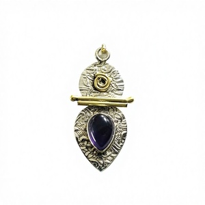 Colgantes de Plata de Ley 925, Joyería Fina, Dijes de Ónix Negro Natural con Engaste de Bisel, Joyería Clásica al por Mayor - Product Image 1