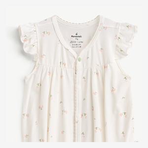 Body de Bebé de Manga Corta con Estampado Floral y Broches de Presión, en Modal y Spandex, para Niña Recién Nacida, ODM Vietnam - Product Image 3