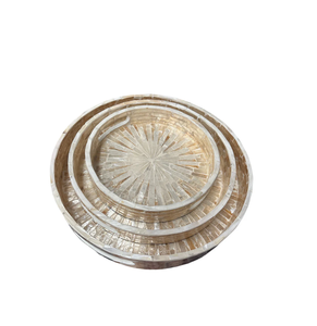 Plateau de service rond décoratif pour chocolat, motif feuille, pour la décoration intérieure et les accessoires de cuisine - Product Image 6